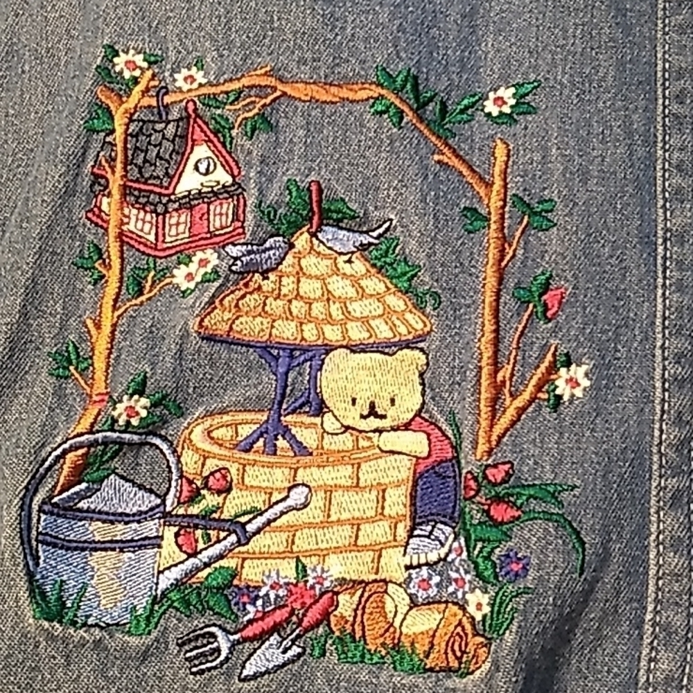 Just My Size 14W denim embroidered shirt bears 🐻 - Picture 3 of 6